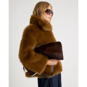 Green Faux Fur Collared Jacket