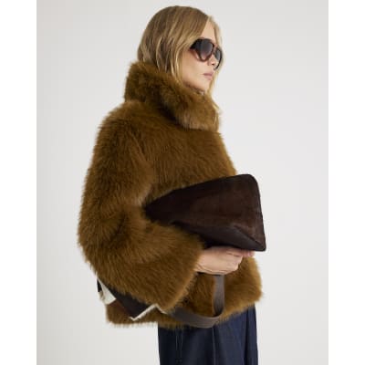 Green Faux Fur Collared Jacket