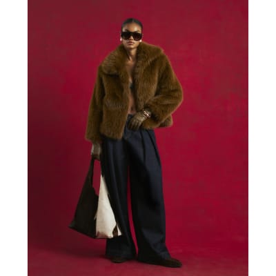 Green Faux Fur Collared Jacket
