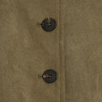 Green Faux Suede Waistcoat