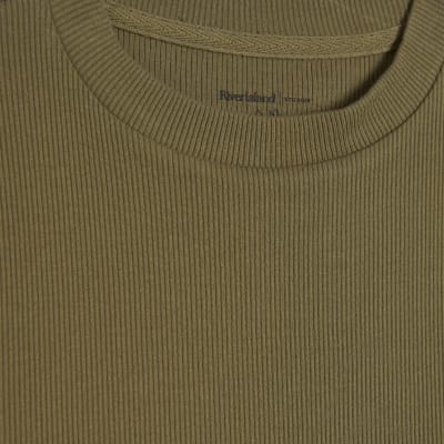 Green Fitted Rib T-Shirt