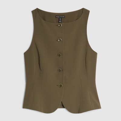 Green Fitted Waistcoat