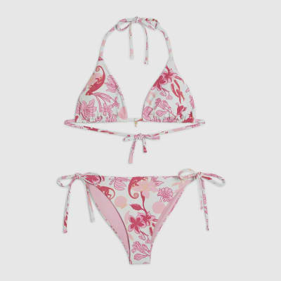Green Floral Bikini Set