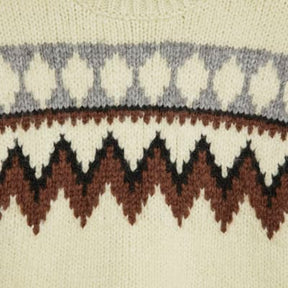 Green Frill Knitted Fair Isle Jumper