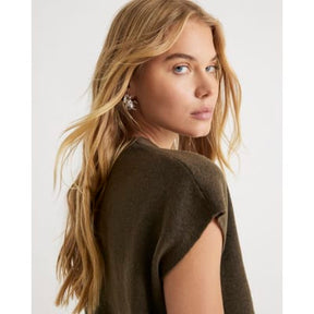 Green Knitted Boxy Fit Tank Top