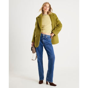 Green Knitted Crew Neck Embellished Jumper