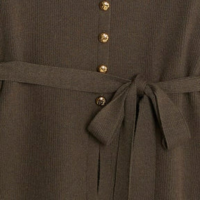 Green Knitted Tie Waist Cardigan