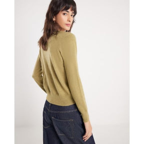 Green Knitted V Neck Cardigan