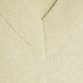 Green Knitted V Neck Jumper