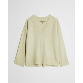 Green Knitted V Neck Jumper