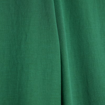 Green Linen Look Jersey Wide Leg Trouser