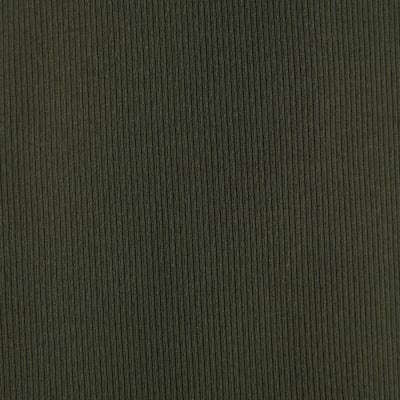 Green Long Sleeve Crew Neck Ribbed Top