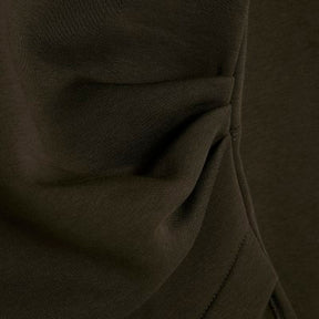 Green Long Sleeve Draped Sweatshirt