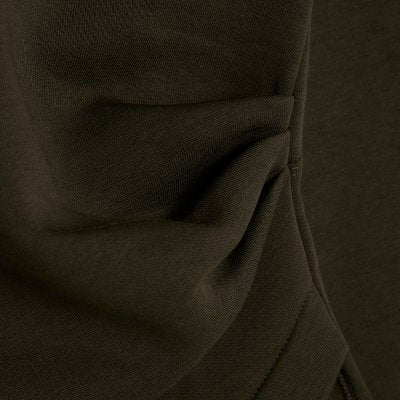 Green Long Sleeve Draped Sweatshirt