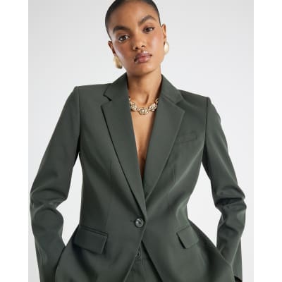Green Long Sleeve Oversized Blazer