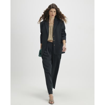Green Long Sleeve Oversized Blazer