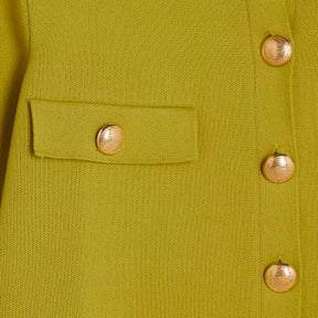 Green Military Button Detail T-shirt
