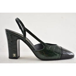 Chanel Slingback patent leather heels