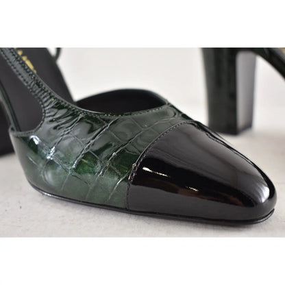 Chanel Slingback patent leather heels