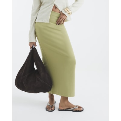 Green Premium Maxi Skirt