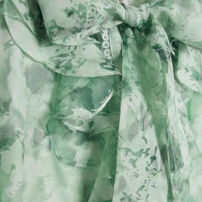 Green Premium Sheer Floral Print Shirt