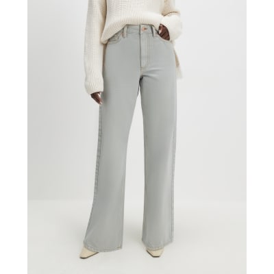 Green Relaxed Straight Jeans