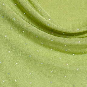 Green Ruched Sleeve Diamante Bodysuit