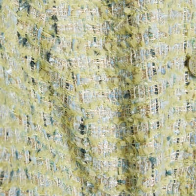 Green Scallop Trim Boucle Trophy Jacket
