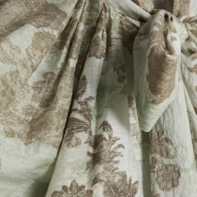 Green Short Sleeve Pussybow Blouse