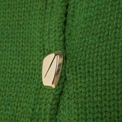 Green Sleeveless Button Cardigan