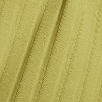 Green Sleeveless Wide Ribbed Tank Top