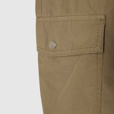 Green Straight Leg Cargo Trousers
