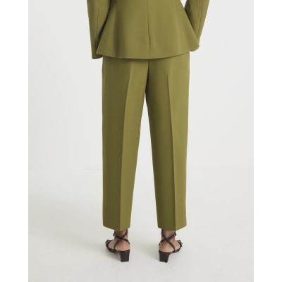 Green Straight Leg Trousers