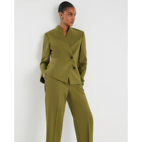 Green Straight Leg Trousers
