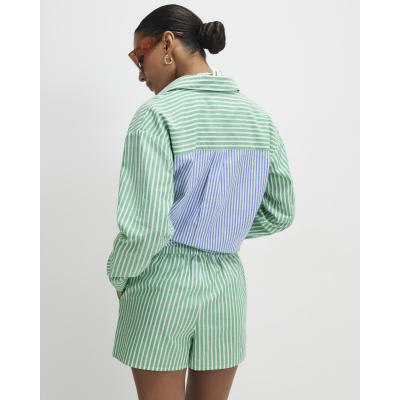 Green Striped Toucan Shorts