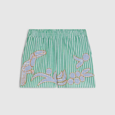 Green Striped Toucan Shorts