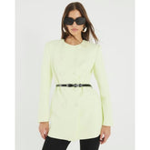 Green Structured Belted Blazer