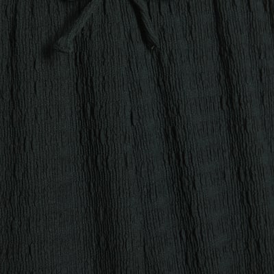 Green Textured Wide Leg Trousers