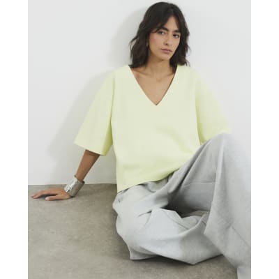 Green V Neck T-Shirt