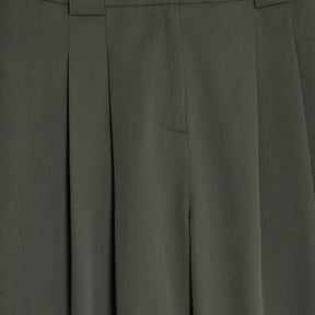 Green Wide Leg Tailored Trousers