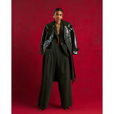 Green Wide Leg Tailored Trousers