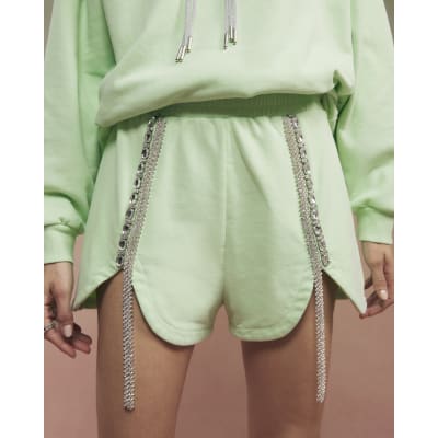 Green Year Zero Embellished Shorts