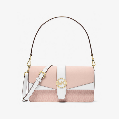 Greenwich Medium Signature Logo Convertible Crossbody Bag
