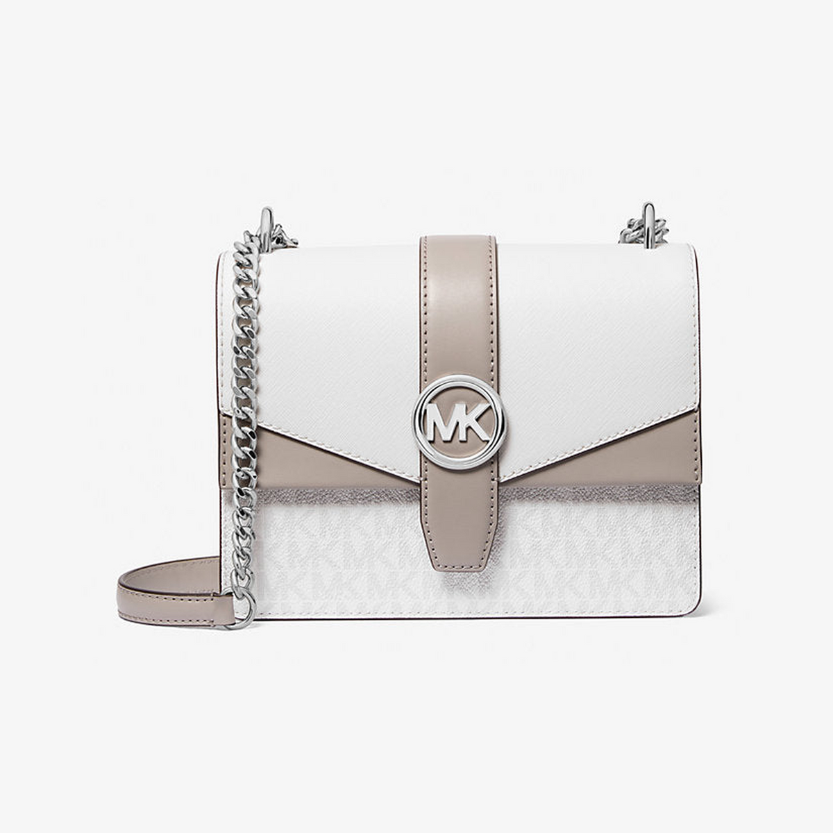 Greenwich Small Color-Block Signature Logo Crossbody Bag
