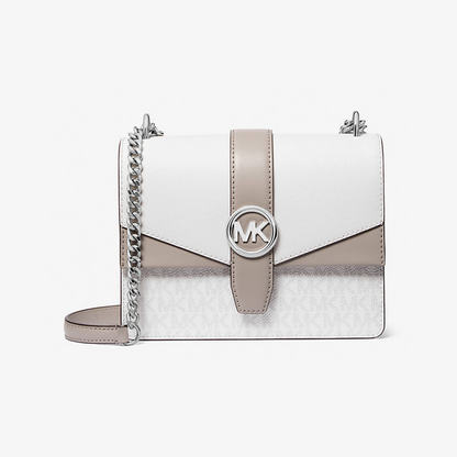 Greenwich Small Color-Block Signature Logo Crossbody Bag