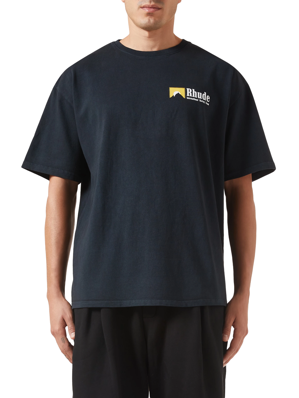Rhude International Racing Logo T-Shirt in Black