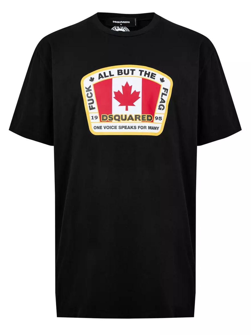 Dsquared2 Canadian Flag Patch T-Shirt in Black