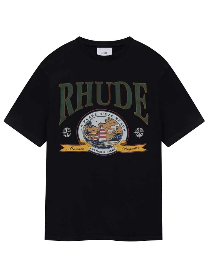 Rhude Monaco Regatta T-Shirt in Black