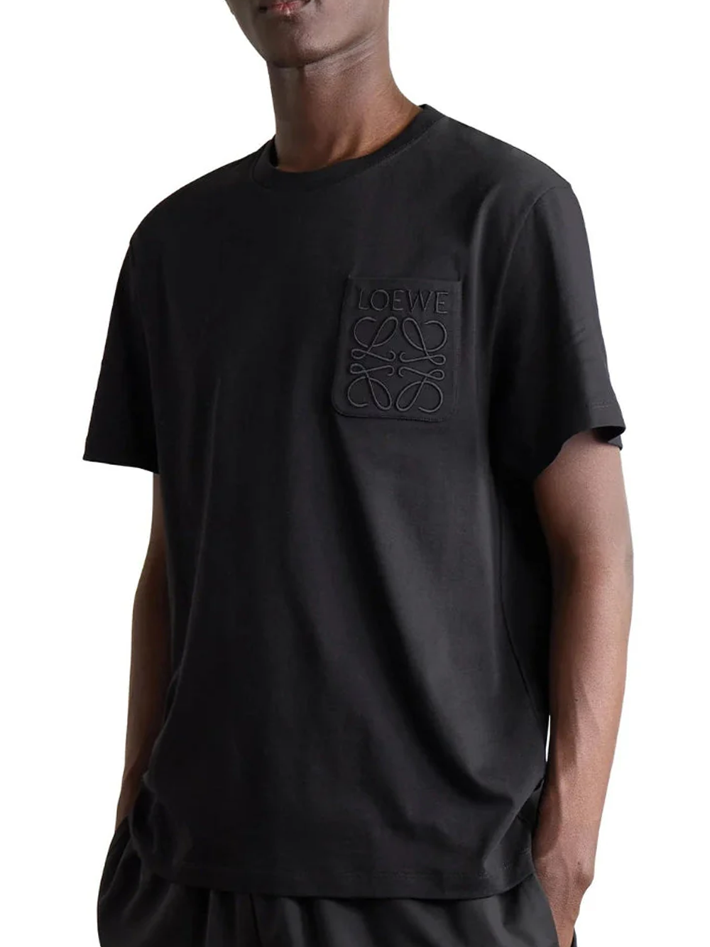 Loewe Tonal Pocket Relaxed Fit Black T-Shirt