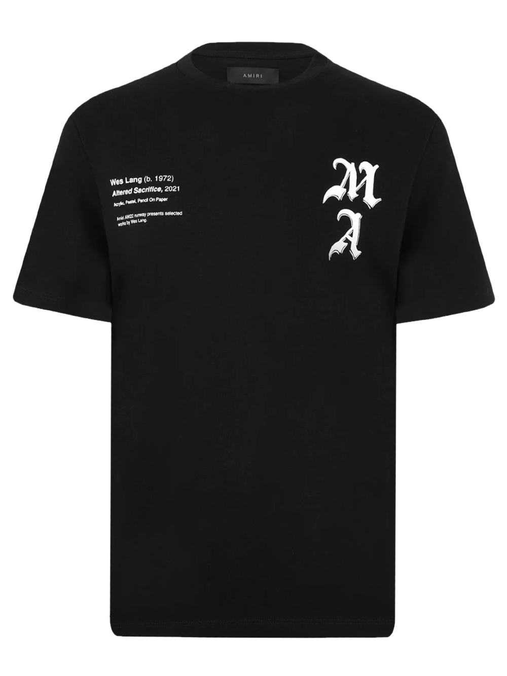 Amiri Wes Lang Checker Skull T-Shirt in Black
